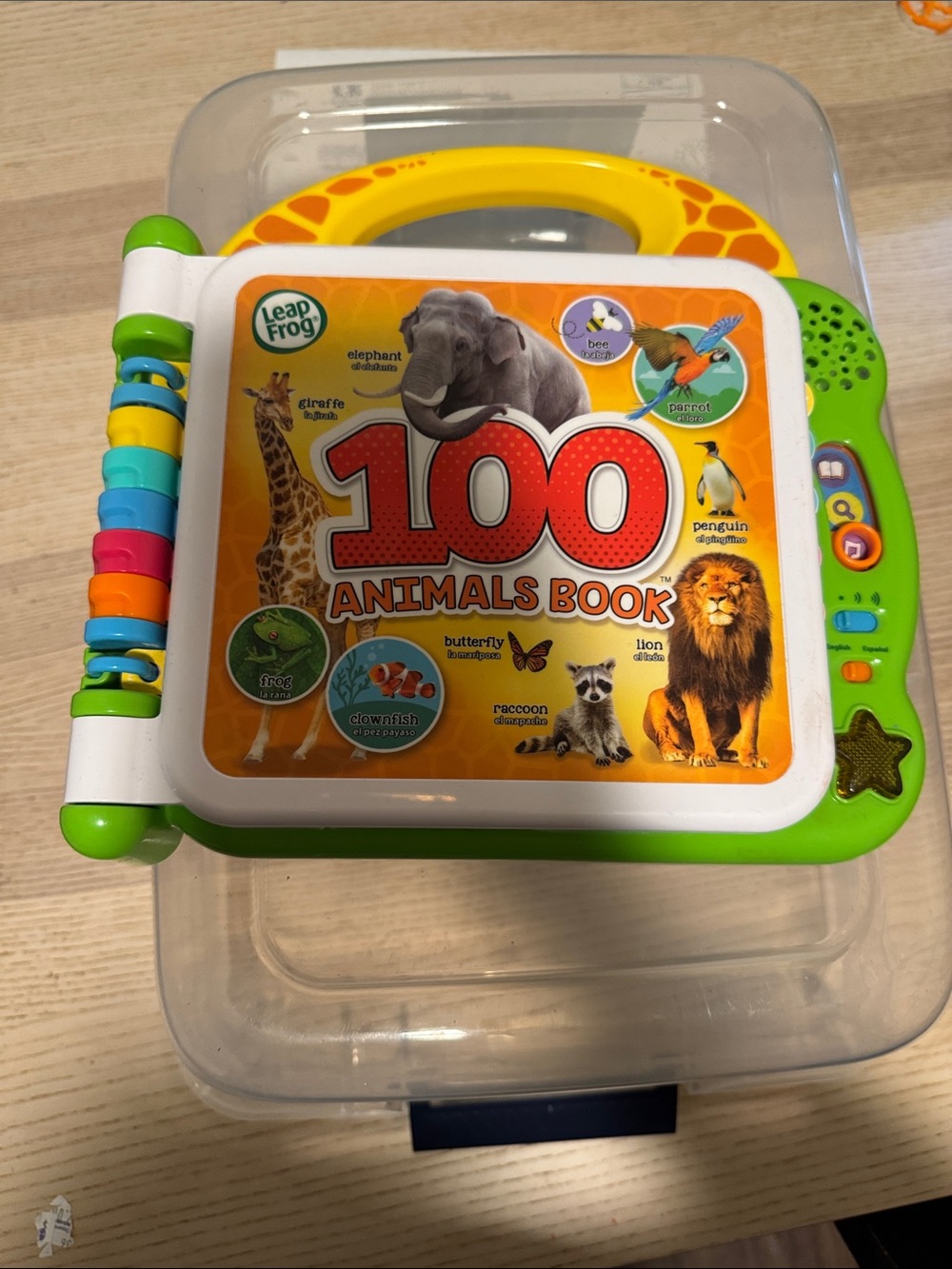 LeapFrog 100 Animals Book - Green and Yellow Interactive Learning Toy